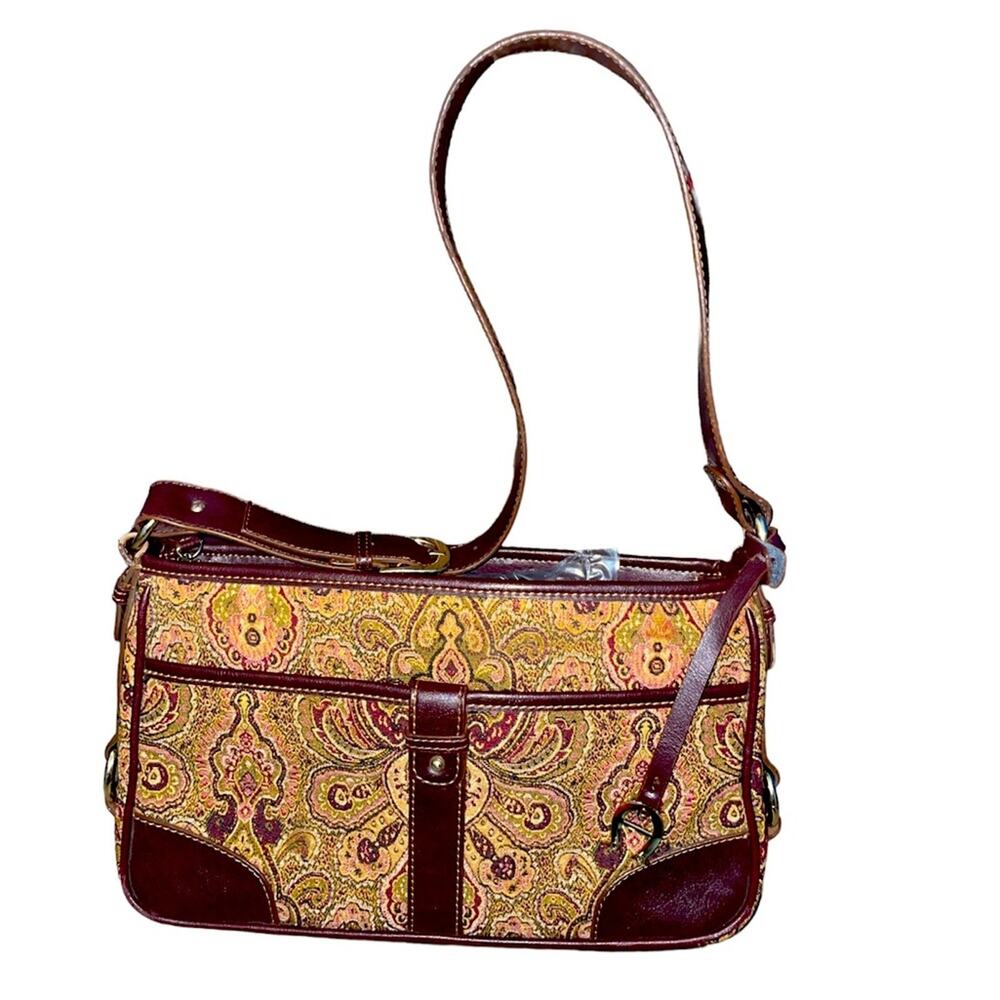 Etienne Aigner Tapestry Adjustable Shoulder Bag